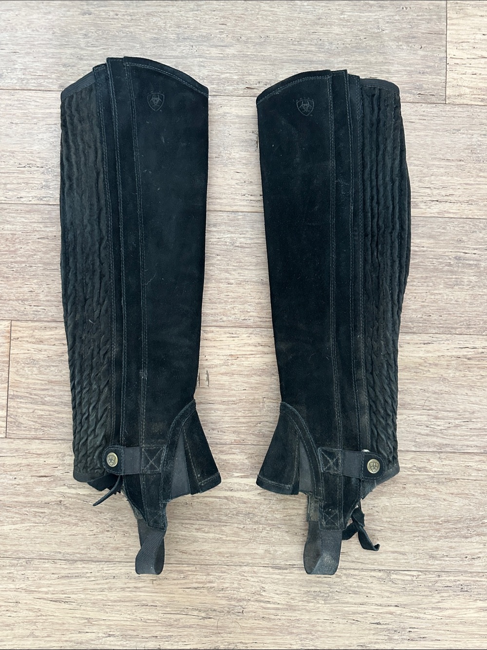 Ariat Black Suede Half Chaps